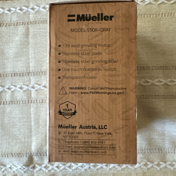 ☕️Mueller HyperGrind Precision Electric Spice/Coffee Grinder Mill☕️ ~Grey NWT - Picture 13 of 14